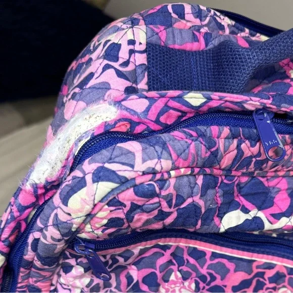 Vera Bradley Large Backpack. Pink and purple floral pattern - Picture 12 of 12
